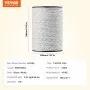 VEVOR Electric Fence Wire, 656Ft 200M Portable Polywire, 1/4" Diameter 6 Stainless Steel Strands for Reliable Conductivity and UV, Rust Resistance, Fencing Rope Line for Horse, Cattle, Livestock