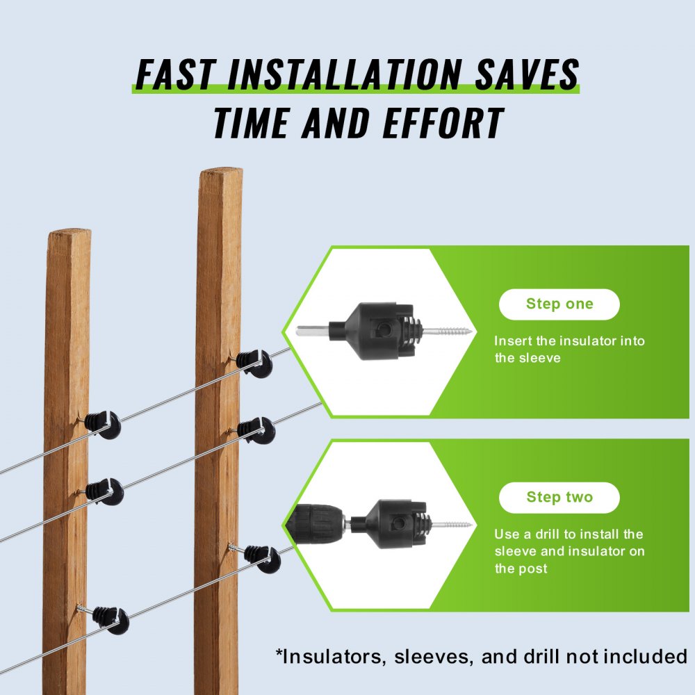 VEVOR 16 Gauge Aluminum Wire for Electric Fencing, 1640Ft 500M Electric Fence Wire, Portable Fencing Wire, 1.6mm Diameter Aluminum Alloy for Higher Conductivity and Rust Resistance, for Horse, Cattle, Livestock