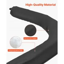 VEVOR Sediment Filter Sock, 4Pcs Erosion Control Socks Dia. 5 in x 10 ft L Coverage, Polypropylene Filler, Flexible & Efficient Silt Fence Socks for Storm-Water Management, Drainage Protection