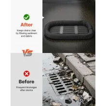 VEVOR Sediment Filter Sock, 4Pcs Erosion Control Socks Dia. 5 in x 10 ft L Coverage, Polypropylene Filler, Flexible & Efficient Silt Fence Socks for Storm-Water Management, Drainage Protection
