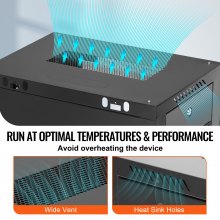 VEVOR 15U Wall Mount Network Server Rack Cabinet Enclosure 548.6 cm Glass Door Lock