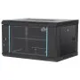 VEVOR 6U Wall Mount Network Server Cabinet, 15.5'' Deep, Server Rack Cabinet Enclosure, 200 lbs Max. Ground-mounted Load Capacity, with Locking Glass Door Side Panels, for IT Equipment, A/V Devices