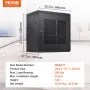 VEVOR 12U Wall Mount Network Server Cabinet, 39.4cm/15.5" Deep, Server Rack Cabinet Enclosure, 90kg/200 lbs Max. Ground-mounted Load Capacity, with Locking Door Side Panels, for IT Equipment, A/V Devices