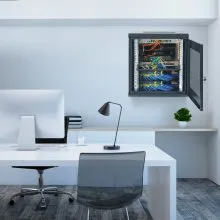 VEVOR 12U Wall Mount Network Server Cabinet, 15.5'' Deep, Server Rack Cabinet Enclosure, 200 lbs Max. Ground-mounted Load Capacity, with Locking Door Side Panels, for IT Equipment, A/V Devices