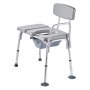 Silla con inodoro VEVOR, capacidad de peso de 227 kg, inodoro portátil 4 en 1 y asiento elevado con asiento y respaldo acolchados, cubo desmontable de 5 l, altura ajustable. Orinal para adultos mayores.