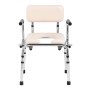 VEVOR Commode Chair, Bedside Commode with Padded Seat, Drop-Down Arms, 7-Level Adjustable Height, 5.8L Removable Bucket, Easy to Assemble, 350LBS Capacity, Portable Toilet for Adults Seniors