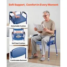 VEVOR Bedside Commode Chair 3-in-1 Raised Toilet Seat 181 kg Adjustable Height