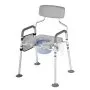 VEVOR Bedside Commode Chair, 227 kg Capacity, 4-in-1 Portable Toilet and Raised Toilet Seat with Padded Seat & Backrest, Detachable 5L Bucket, Adjustable Height & Width Adult Potty Chair for Seniors