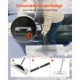 VEVOR Snow Pusher Shovel, 30 in Outdoor Snowplow Shovel with Ergonomic Grip, HDPE Plastic Blade, Winter Shovels with Segmented Handle, Metal Edged Strip, Portable Snow Removal Tool for Driveway Garden