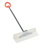 VEVOR Snow Pusher Shovel, 76.2 cm Outdoor Snowplow Shovel with Ergonomic Grip, HDPE Plastic Blade, Winter Shovels with Segmented Handle, Metal Edged Strip, Portable Snow Removal Tool for Driveway