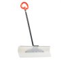 VEVOR Snow Pusher Shovel, 76.2 cm Outdoor Snowplow Shovel with Ergonomic Grip, HDPE Plastic Blade, Winter Shovels with Segmented Handle, Metal Edged Strip, Portable Snow Removal Tool for Driveway