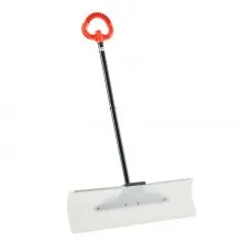 Plastic Snow Pusher Shovel 30in Heavy Duty Snow Plow for Driveway Ergonomic Grip