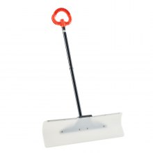 VEVOR Snow Pusher Shovel, 30 in Outdoor Snowplow Shovel with Ergonomic Grip, HDPE Plastic Blade, Winter Shovels with Segmented Handle, Metal Edged Strip, Portable Snow Removal Tool for Driveway Garden