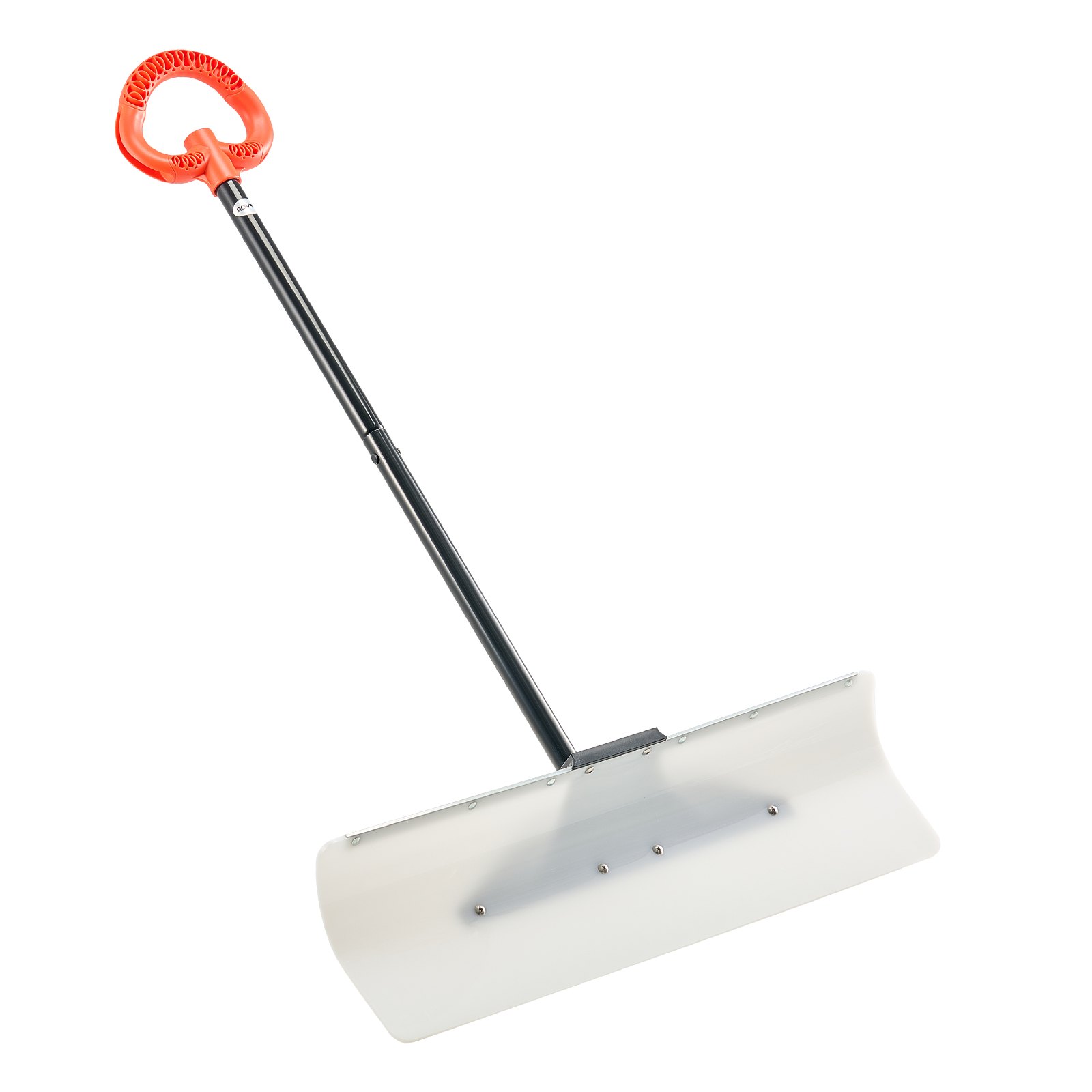 VEVOR Snow Pusher Shovel, 30 in Outdoor Snowplow Shovel with Ergonomic Grip, HDPE Plastic Blade, Winter Shovels with Segmented Handle, Metal Edged Strip, Portable Snow Removal Tool for Driveway Garden