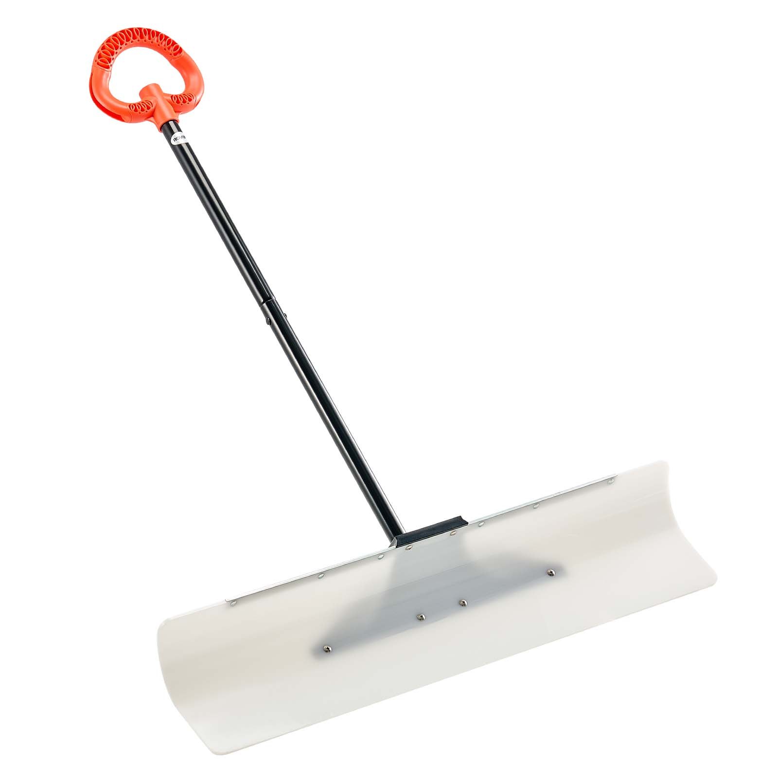 VEVOR Snow Pusher Shovel, 91.5 cm Outdoor Snowplow Shovel with Ergonomic Grip, HDPE Plastic Blade, Winter Shovels with Segmented Handle, Metal Edged Strip, Portable Snow Removal Tool for Driveway Garden