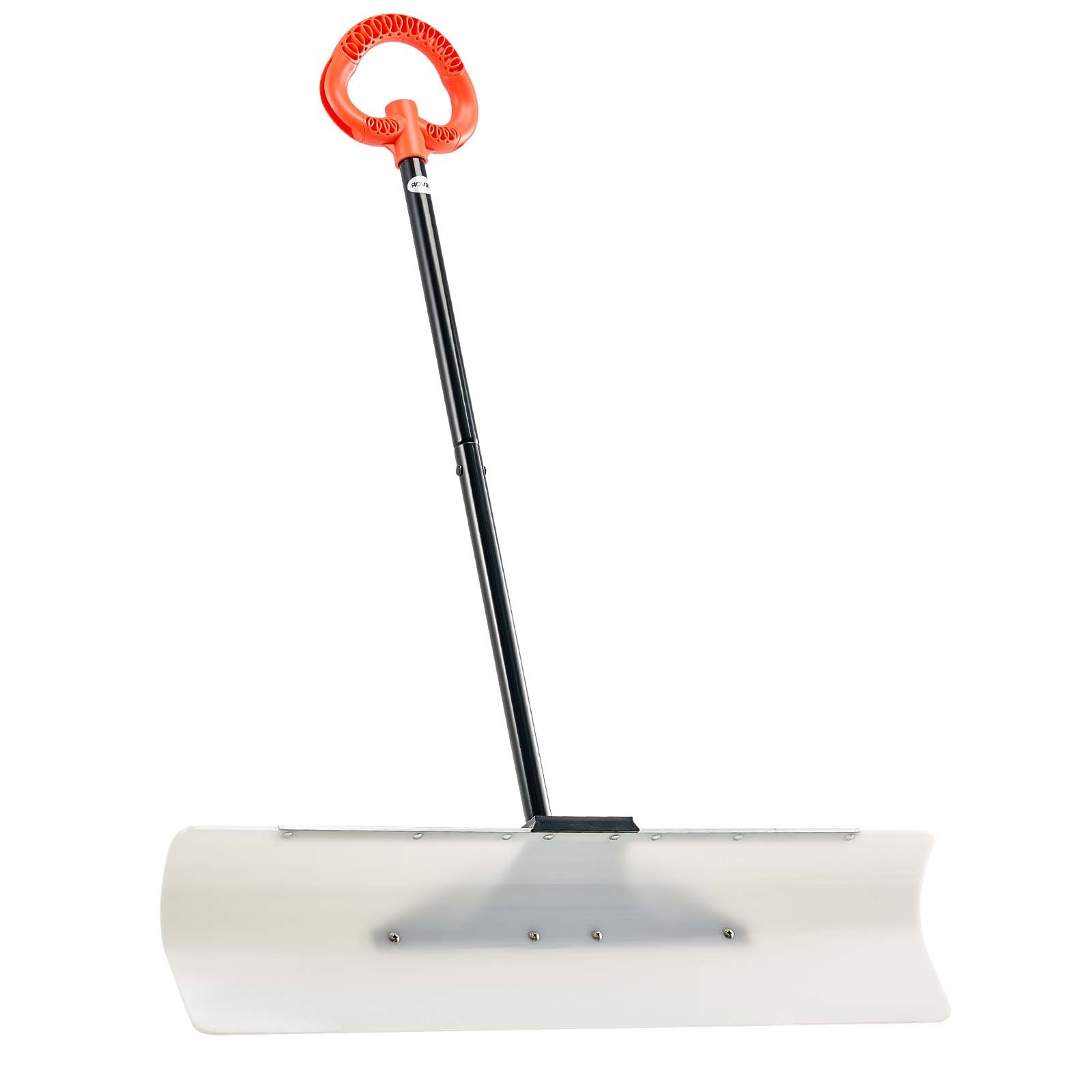 VEVOR Snow Pusher Shovel, 91.5 cm Outdoor Snowplow Shovel with Ergonomic Grip, HDPE Plastic Blade, Winter Shovels with Segmented Handle, Metal Edged Strip, Portable Snow Removal Tool for Driveway Garden