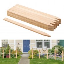 VEVOR Wooden Garden Stakes, 25 Pcs 24 x 0.5 x1.5 in Survey Grading Stakes, Garden Ground Stake with Sharp Point, Fir Wood Plant Support Stake, Sign Posts for Silt Fence Backyard Boundaries Baselines