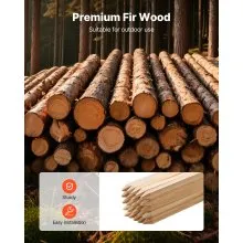 VEVOR Wooden Garden Stakes, 50 Pcs 36x0.75x0.75 in Survey Grading Stakes, Garden Ground Stake with Sharp Point, Fir Wood Plant Support Stake, Sign Posts for Silt Fence Backyard Boundaries Baselines