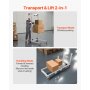 Material Lift Winch Stacker 551 lbs Capacity Pallet Truck Dolly 70 in Max Lift