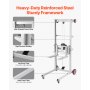 Material Lift Winch Stacker 551 lbs Capacity Pallet Truck Dolly 70 in Max Lift