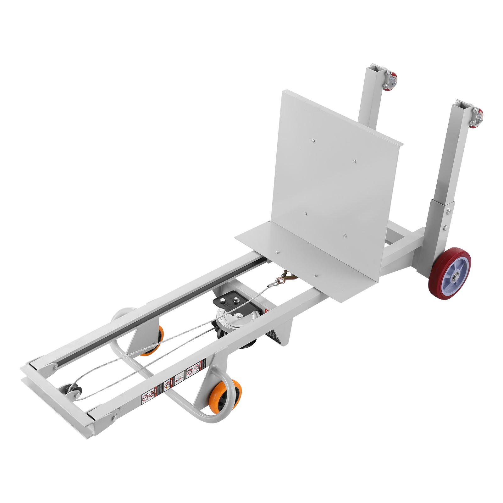 VEVOR Material Lift Winch Stacker, 400 lbs Capacity Pallet Truck Dolly, 51.1 in Max Lifting Height Manual Winch Stacker, Multifunctional Manual Pallet Truck Stacker with Wheels and Adjustable Plate
