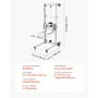 VEVOR Material Lift Winch Stacker, 551 lbs Capacity Pallet Truck Dolly, 70 in Max Lifting Height Manual Winch Stacker, Multifunctional Manual Pallet Truck Stacker with Wheels and Adjustable Fork