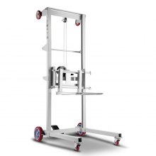 VEVOR Material Lift Winch Stacker, 551 lbs Capacity Pallet Truck Dolly, 70 in Max Lifting Height Manual Winch Stacker, Multifunctional Manual Pallet Truck Stacker with Wheels and Adjustable Fork