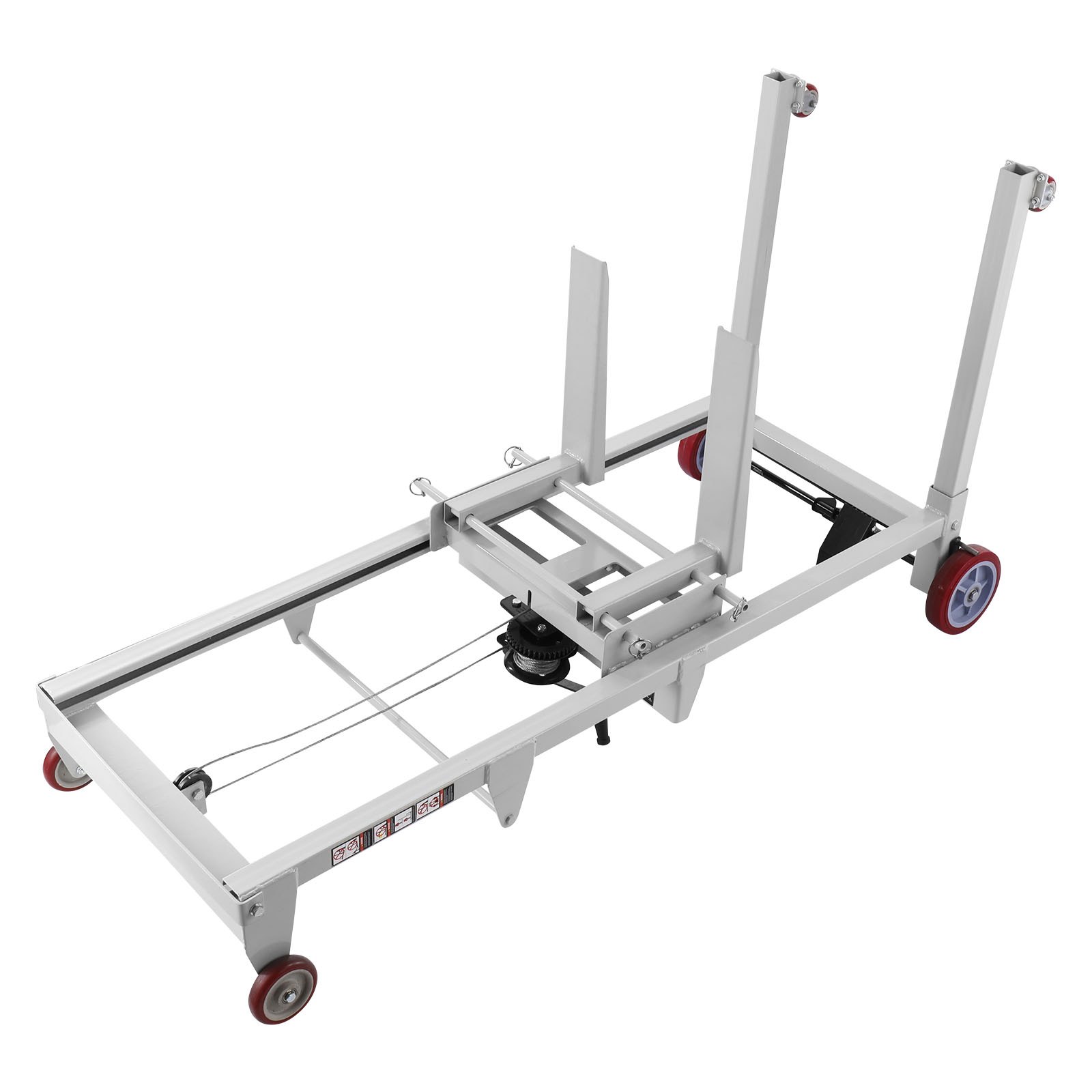 VEVOR Material Lift Winch Stacker, 551 lbs Capacity Pallet Truck Dolly, 70 in Max Lifting Height Manual Winch Stacker, Multifunctional Manual Pallet Truck Stacker with Wheels and Adjustable Fork