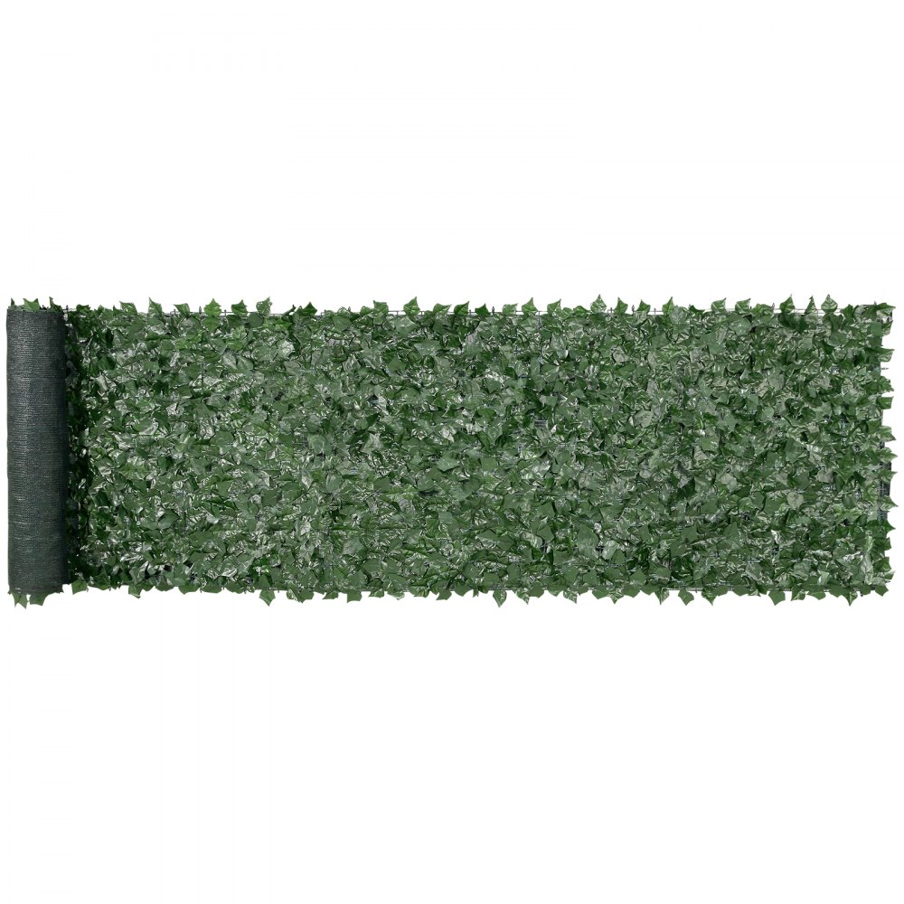 VEVOR Ivy Privacy Fence, 1 x 4m Artificial Green Wall Screen, Greenery Ivy Fence with Mesh Cloth Backing and Strengthened Joint, Faux Hedges Vine Leaf Decoration for Outdoor Garden, Yard, Balcony