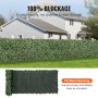 VEVOR Ivy Privacy-hegn, 1 x 4 m kunstig grøn vægskærm, Greenery Ivy-hegn med mesh-stofbagside og forstærket fuge, kunstige hække vinbladsdekoration til udendørs have, gårdhave, balkon