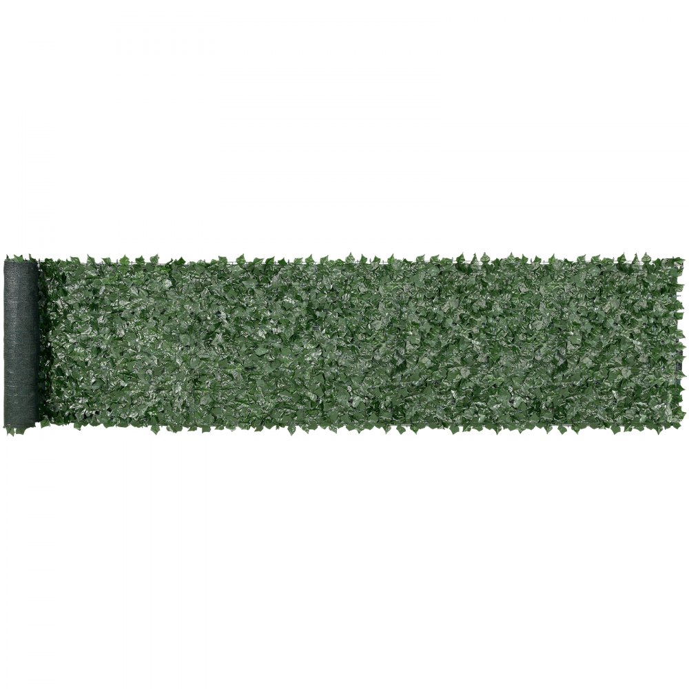 VEVOR Valla de privacidad de hiedra, pantalla de pared verde artificial de 39 x 198 pulgadas, valla de hiedra verde con respaldo de tela de malla y junta reforzada, setos de imitación decoración de hojas de vid para jardín al aire libre, patio, balcón