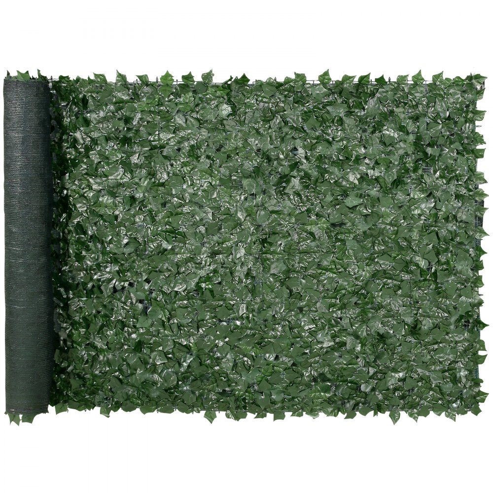 VEVOR Ivy adatvédelmi kerítés, 1,5 x 3 m-es mesterséges zöld fali paraván, zöld borostyán kerítés hálós szövet hátlappal és megerősített illesztéssel, műsövény, szőlőlevél díszítés kültéri kertben, udvarban, erkélyen