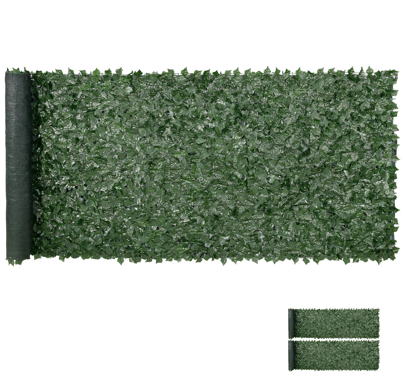 VEVOR Ivy Privacy Fence, 59 x 158in Artificial Green Wall Screen, Greenery Ivy Fence w/ Mesh Cloth Backing and Strengthened Joint, Faux Hedges Vine Leaf Decoration for Outdoor Garden, Yard, Balcony