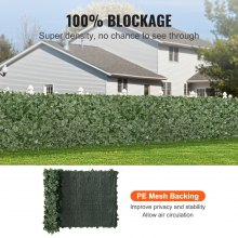 VEVOR 39"x98" mesterséges mű Ivy Leaf kerítésvédő hálós szövet hátlappal