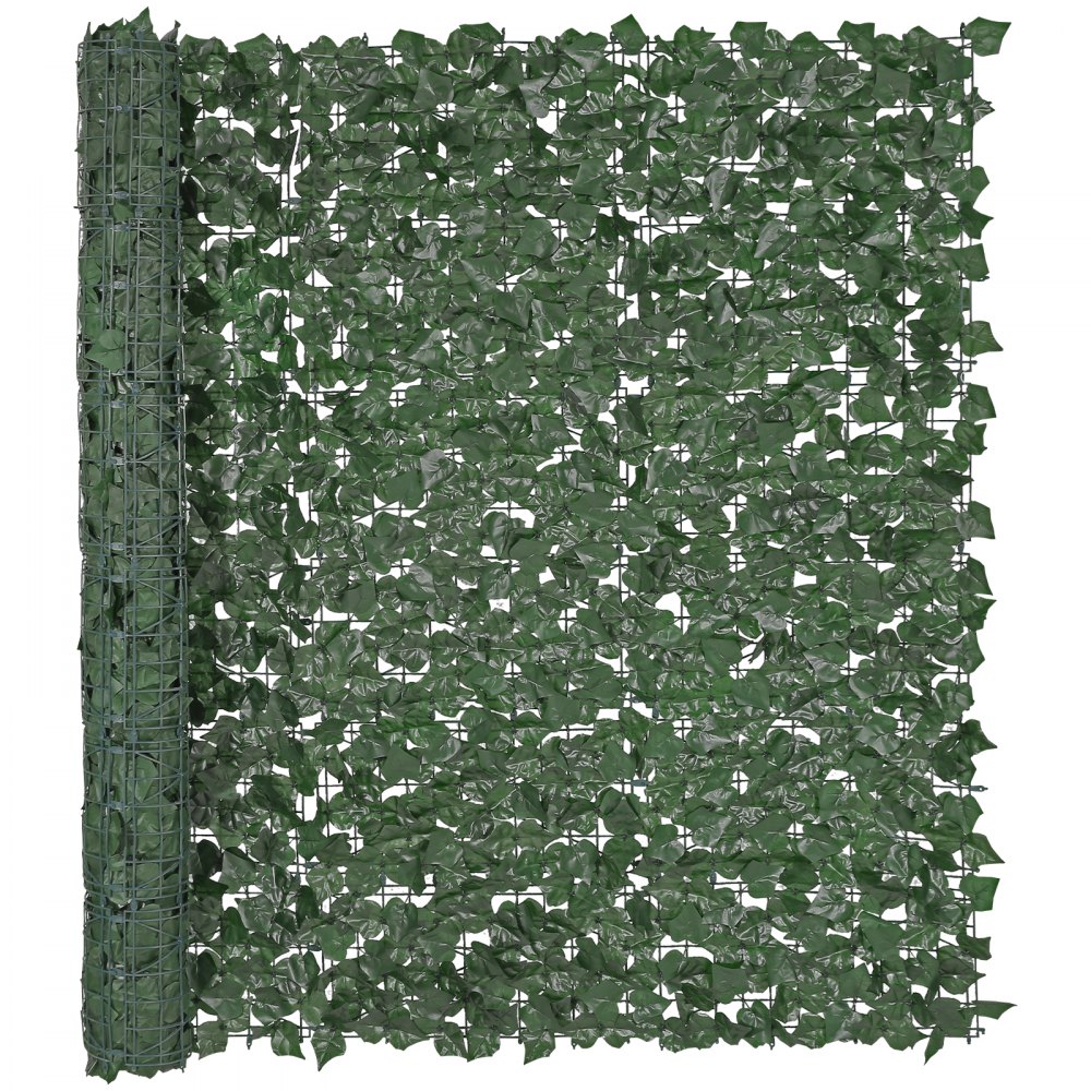 VEVOR Ivy Personverngjerde, 1500 x 2490 mm kunstig grønn veggskjerm, Greenery Ivy-gjerde med forsterket fuge, Faux-hekker Vinbladdekorasjon for utendørs hage, hage, uteplassdekor