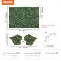 VEVOR Ivy adatvédelmi kerítés, 1830 x 2440 mm-es mesterséges zöld falvédő, zöld borostyán kerítés hálós szövet hátlappal és megerősített illesztéssel, műsövény, szőlőlevél díszítés kültéri kertben, udvarban