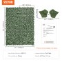 VEVOR Ivy adatvédelmi kerítés, 2440 x 1830 mm-es mesterséges zöld falvédő, zöld borostyán kerítés megerősített illesztéssel, műsövény, szőlőlevél díszítés kültéri kerthez, udvarhoz, erkélyhez, terasz dekorációhoz