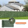 VEVOR Ivy adatvédelmi kerítés, 1 x 2,5 m mesterséges zöld fali paraván, zöld borostyán kerítés megerősített illesztéssel, műsövény szőlőlevél díszítés kültéri kerthez, udvarhoz, erkélyhez, terasz dekorációhoz