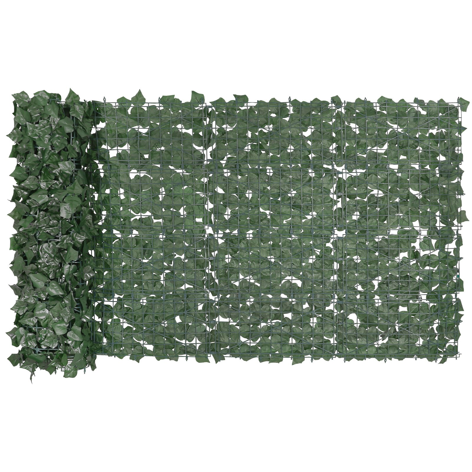 VEVOR Ivy Privacy Fence, 1 x 2.5 m Artificial Green Wall Screen, Greenery Ivy Fence with Strengthened Joint, Faux Hedges Vine Leaf Decoration for Outdoor Garden, Yard, Balcony, Patio Decor