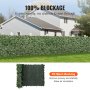 VEVOR Břečťanový privátní plot, 990 x 2490 mm Umělá zelená zástěna, Greenery Břečťanový plot s podložkou ze síťoviny a zesíleným spojem, Dekorace z umělého živého plotu z vinných listů pro venkovní zahradu, dvůr