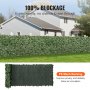VEVOR Ivy Privacy Fence, 1 x 4m Artificial Green Wall Screen, Greenery Ivy Fence with Mesh Cloth Backing and Strengthened Joint, Faux Hedges Vine Leaf Decoration for Outdoor Garden, Yard, Balcony