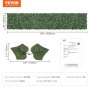 VEVOR Ivy Personverngjerde, 1 x 5 m kunstig grønn veggskjerm, Greenery Ivy-gjerde med nettingduk og forsterket fuge, Faux-hekker vinbladsdekorasjon for utendørs hage, hage, balkong