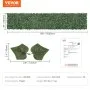 VEVOR Ivy Privacy Fence, 1 x 5m Artificial Green Wall Screen, Greenery Ivy Fence with Mesh Cloth Backing and Strengthened Joint, Faux Hedges Vine Leaf Decoration for Outdoor Garden, Yard, Balcony