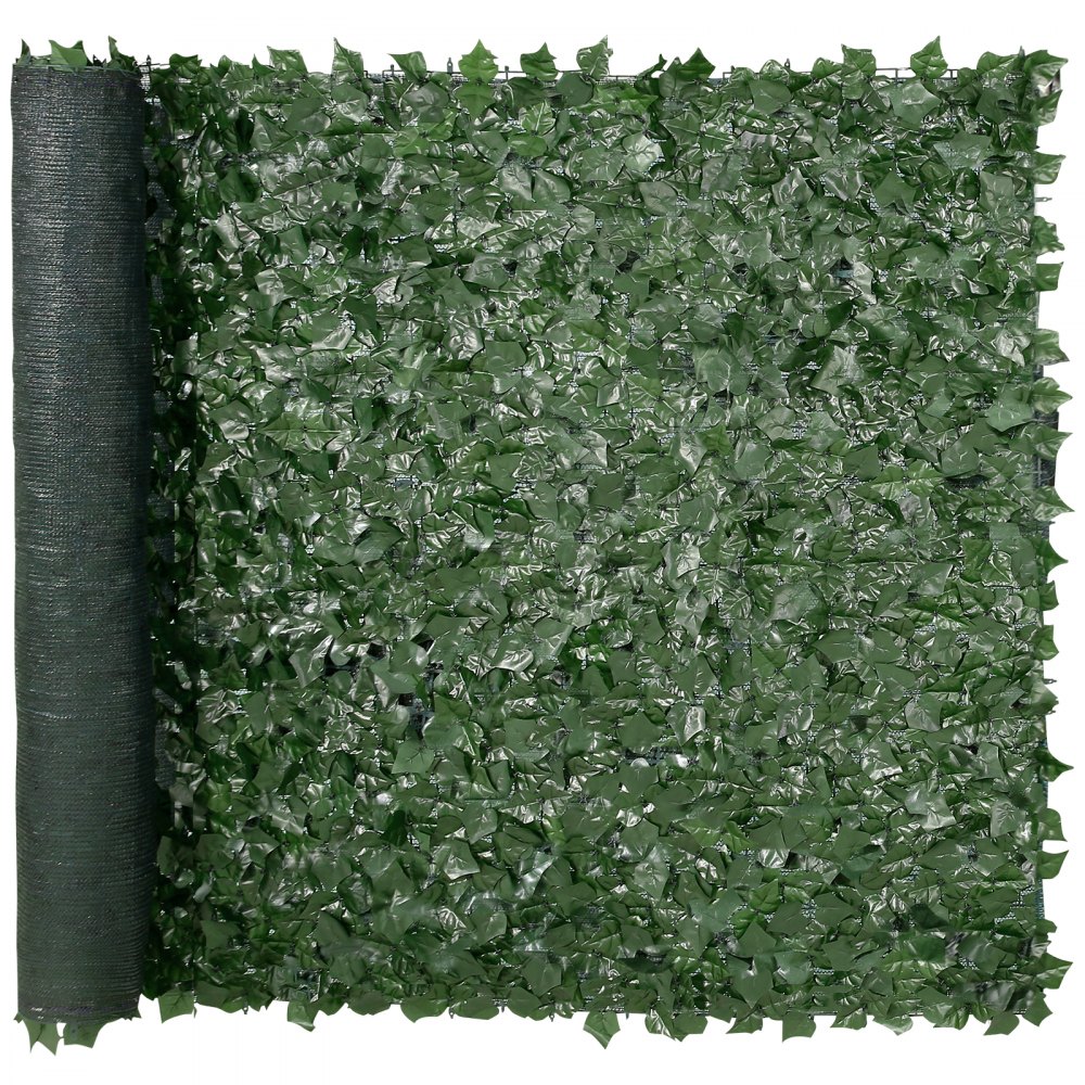 VEVOR Ivy Privacy-gjerde, 1,5 x 2,5 m kunstig grønn veggskjerm, Greenery Ivy-gjerde med nettingduk og forsterket skjøt, falske hekker vinbladsdekorasjon for utendørs hage, hage, balkong