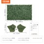 VEVOR Ivy Privacy-hegn, 1,5 x 2,5 m kunstig grøn vægskærm, Greenery Ivy-hegn med mesh-stofbagside og forstærket samling, kunstige hække vinbladsdekoration til udendørs have, gårdhave, balkon