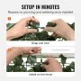 VEVOR Ivy Privacy Fence, 1500 x 2490 mm Artificial Green Wall Screen, Greenery Ivy Fence with Strengthened Joint, Faux Hedges Vine Leaf Decoration for Outdoor Garden, Yard, Patio Decor