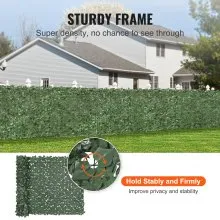 VEVOR Ivy Privacy Fence, 1500 x 2490 mm Artificial Green Wall Screen, Greenery Ivy Fence with Strengthened Joint, Faux Hedges Vine Leaf Decoration for Outdoor Garden, Yard, Patio Decor