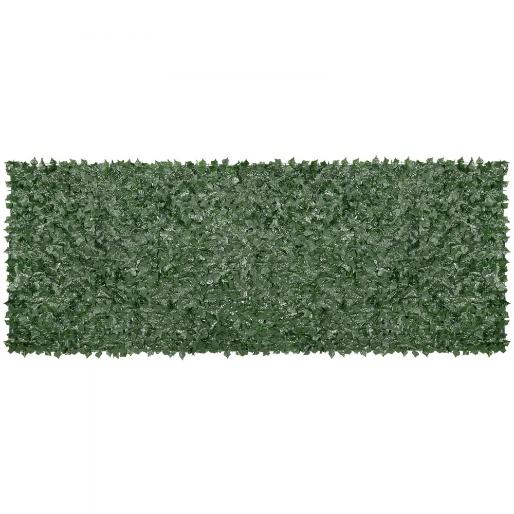 VEVOR Ivy Privacy Fence, 1.5 x 4m Artificial Green Wall Screen, Greenery Ivy Fence w/ Mesh Cloth Backing and Strengthened Joint, Faux Hedges Vine Leaf Decoration for Outdoor Garden, Yard, Balcony
