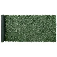 VEVOR Ivy Privacy Fence, 1.5 x 4m Artificial Green Wall Screen, Greenery Ivy Fence w/ Mesh Cloth Backing and Strengthened Joint, Faux Hedges Vine Leaf Decoration for Outdoor Garden, Yard, Balcony