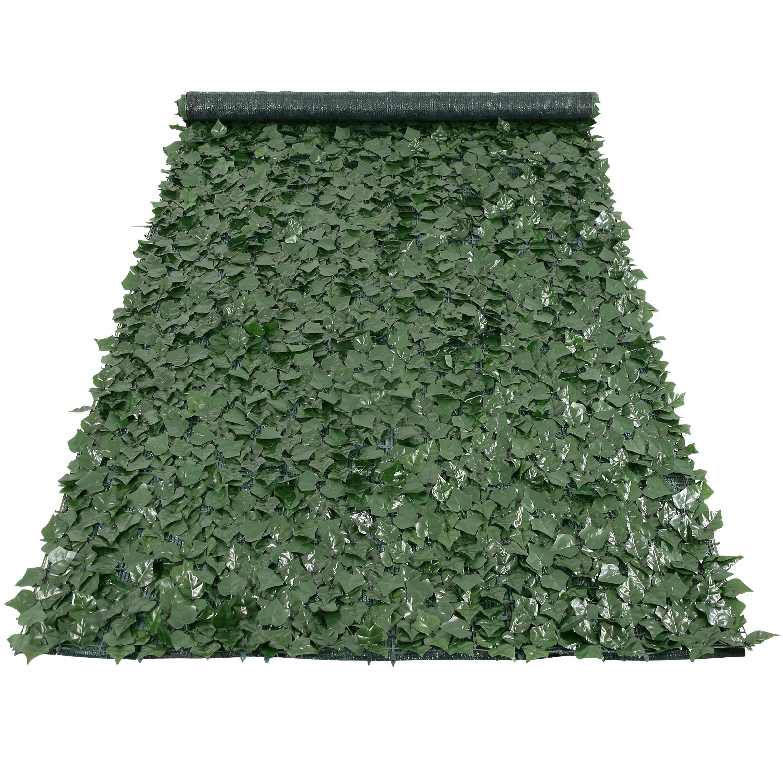 VEVOR Ivy Privacy Fence, 1.5 x 4m Artificial Green Wall Screen, Greenery Ivy Fence w/ Mesh Cloth Backing and Strengthened Joint, Faux Hedges Vine Leaf Decoration for Outdoor Garden, Yard, Balcony